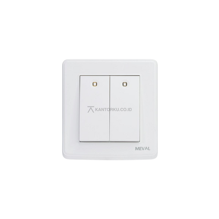 Saklar MEVAL NOVA SS5 W22 2 Gang Two Way Modern