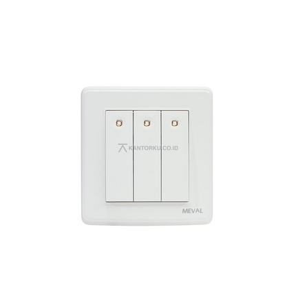 Saklar MEVAL HERA SS5 W31 3 Gang Minimalis Modern