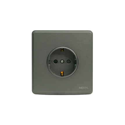 Stop Kontak MEVAL NYX SO3 YP2 Warna Grey Elegan