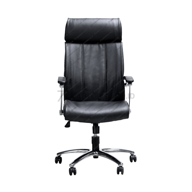 Kursi Direktur Savello dengan sandaran lengan Polyurethane dan gaslift ergonomis untuk kenyamanan kerja eksekutif di Kantorku.