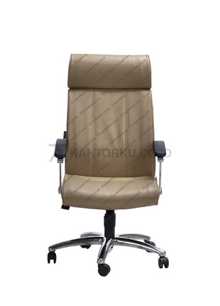 Kursi kantor Savello premium dengan desain elegan, finishing gloss modern, dan pengaturan tinggi fleksibel di kantorku.co.id.
