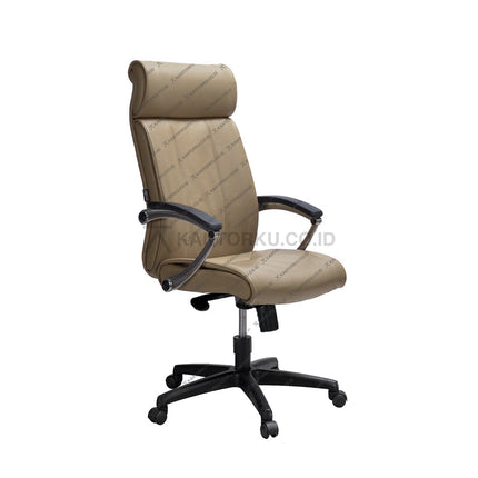 Kursi kerja Savello Salvo HC bergaya elegan dengan sandaran tinggi dan mekanisme HDT heavy duty di kantorku.co.id.
