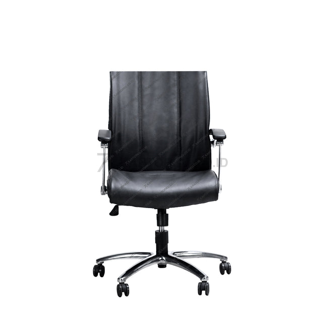 Kursi kantor Savello Manager premium dengan tampilan profesional dan pengaturan tinggi fleksibel di kantorku.co.id.