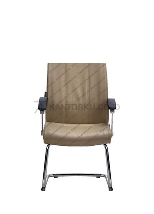 Savello kursi hadap modern dengan desain ergonomis dan rangka cantilever berlapis chrome di kantorkudotcodotid.