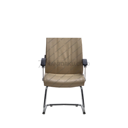 Savello kursi hadap modern dengan desain ergonomis dan rangka cantilever berlapis chrome di kantorkudotcodotid.