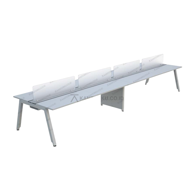 Desain meja kantor FIRM elegan dan fungsional untuk co-working space. Tersedia di Kantorku.co.id