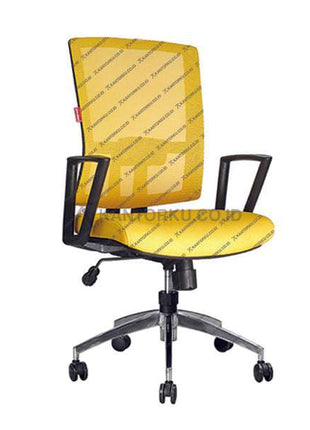 Kursi Kantor Ergonomis - Kursi Kerja desain Minimalis - Ecos - Kursi Staff - Kursi Karyawan - kursi dengan roda, sandaran lengan, dan tuas hidrolik