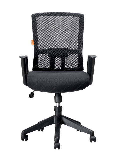 Kursi Kantor Ergonomis - Kursi Kerja desain Minimalis - Ecos - Kursi Staff - Kursi Karyawan - kursi dengan roda, sandaran lengan, dan tuas hidrolik