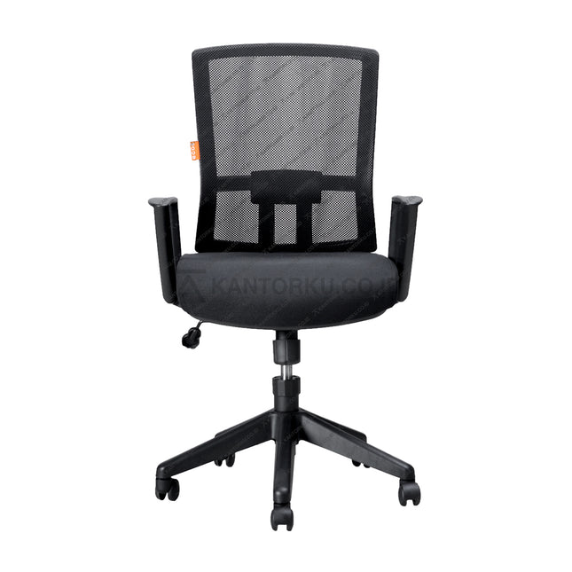 Kursi Kantor Ergonomis - Kursi Kerja desain Minimalis - Ecos - Kursi Staff - Kursi Karyawan - kursi dengan roda, sandaran lengan, dan tuas hidrolik