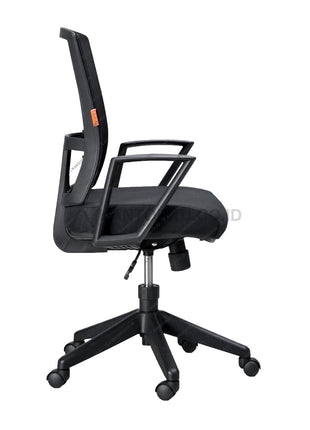 Kursi Kantor Ergonomis - Kursi Kerja desain Minimalis - Ecos - Kursi Staff - Kursi Karyawan - kursi dengan roda, sandaran lengan, dan tuas hidrolik