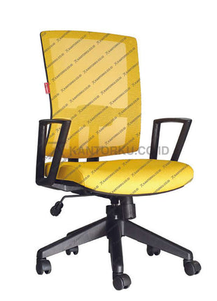 Kursi Kantor Ergonomis - Kursi Kerja desain Minimalis - Ecos - Kursi Staff - Kursi Karyawan - kursi dengan roda, sandaran lengan, dan tuas hidrolik