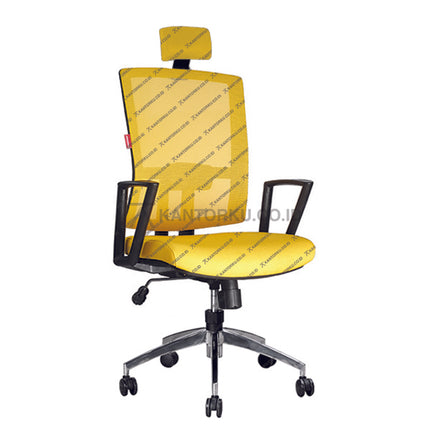 Kursi Kantor Ergonomis - Kursi Kerja desain Minimalis - Ecos - Kursi Staff - Kursi Karyawan - kursi dengan roda, sandaran lengan, dan tuas hidrolik