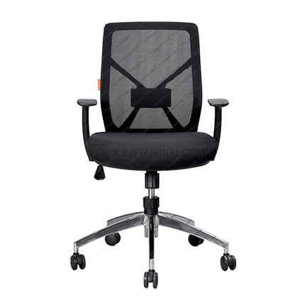 Kursi Kantor Ergonomis - Kursi Kerja desain Minimalis - Ecos - Kursi Staff - Kursi Karyawan - kursi dengan roda, sandaran lengan, dan tuas hidrolik