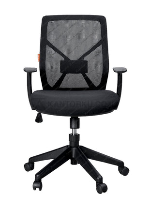 Kursi Kantor Ergonomis - Kursi Kerja desain Minimalis - Ecos - Kursi Staff - Kursi Karyawan - kursi dengan roda, sandaran lengan, dan tuas hidrolik