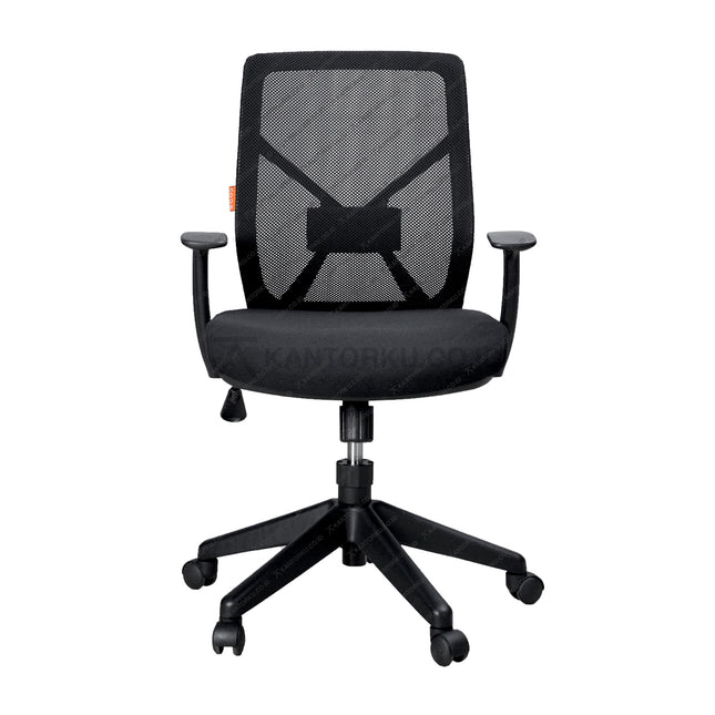 Kursi Kantor Ergonomis - Kursi Kerja desain Minimalis - Ecos - Kursi Staff - Kursi Karyawan - kursi dengan roda, sandaran lengan, dan tuas hidrolik