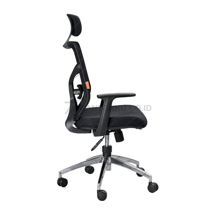 Kursi Kantor Ergonomis - Kursi Kerja desain Minimalis - Ecos - Kursi Staff - Kursi Karyawan - kursi dengan roda, sandaran lengan, dan tuas hidrolik