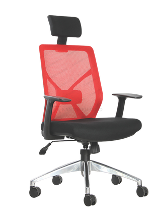 kursi kerja Chairman Ecos SBM 9801 HA kaki aluminium chrome elegan Tersedia di Kantorku — Furniture Jakarta