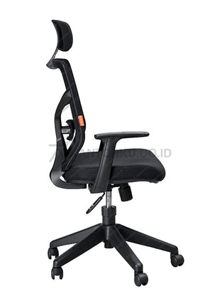 Kursi Kantor Ergonomis - Kursi Kerja desain Minimalis - Ecos - Kursi Staff - Kursi Karyawan - kursi dengan roda, sandaran lengan, dan tuas hidrolik