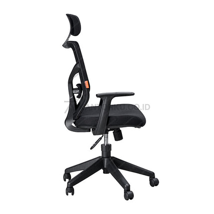Kursi Kantor Ergonomis - Kursi Kerja desain Minimalis - Ecos - Kursi Staff - Kursi Karyawan - kursi dengan roda, sandaran lengan, dan tuas hidrolik