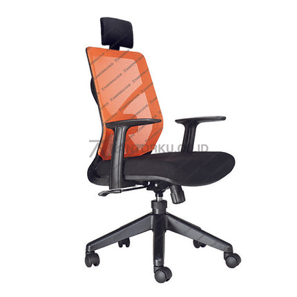 Kursi Kantor Ergonomis - Kursi Kerja desain Minimalis - Ecos - Kursi Staff - Kursi Karyawan - kursi dengan roda, sandaran lengan, dan tuas hidrolik