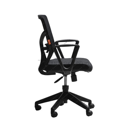 Black office chair on a white background
