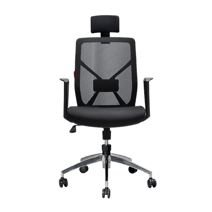 kursi kantor mesh Ecos SBM 9901 HA dengan headrest ergonomis modern Tersedia di Kantorku — Furniture Jakarta