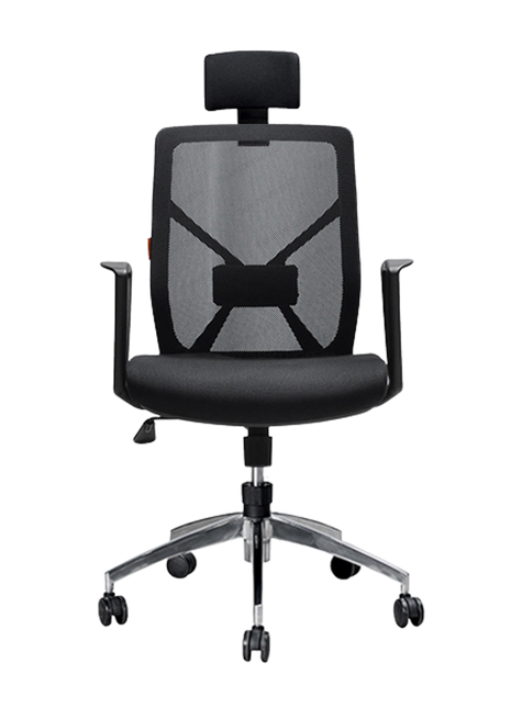 kursi kantor mesh Ecos SBM 9901 HA dengan headrest ergonomis modern Tersedia di Kantorku — Furniture Jakarta