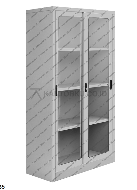 Alba Metal SDG 206, lemari arsip besi kaca transparan untuk dokumen dan display, koleksi KANTORKU.CO.ID.