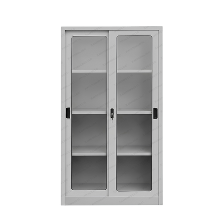 Lemari Arsip Kaca Alba Metal SDG 206 Enam pintu geser untuk dokumen dan display