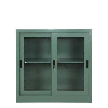 Lemari Arsip Kaca ALBA SDG-207 Pintu geser kaca modern untuk dokumen kantor