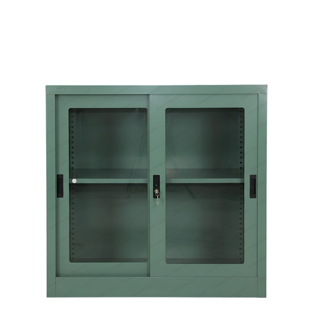 Lemari Arsip Kaca ALBA SDG-207 Pintu geser kaca modern untuk dokumen kantor