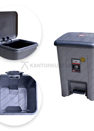 Tempat sampah Shinpo 710 dengan pedal pijakan kaki desain modern dan handle praktis – Kantorku
