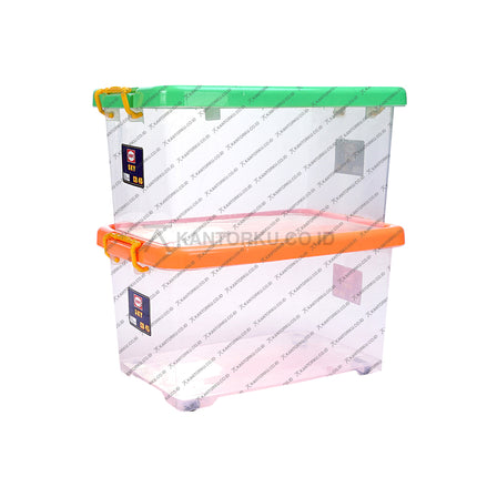 Box container Shinpo 111 SKY 45 liter plastik tebal dengan roda kuat, cocok untuk berbagai kebutuhan – KANTORKU.CO.ID.