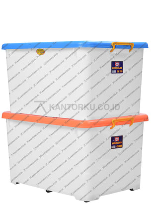 Box container besar Shinpo SIP 119 CB 150 kapasitas 150 liter dengan roda dan handle kuat – Kantorku