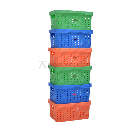 Shinpo SIP 256 keranjang plastik multifungsi berkualitas tinggi untuk menata ruangan agar lebih rapi, tersedia di KANTORKU.CO.ID.