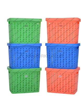 Keranjang plastik serbaguna Shinpo SIP 257 untuk penyimpanan sayuran, buah, dan perlengkapan rumah tangga – tahan lama dan ringan dari KANTORKU.