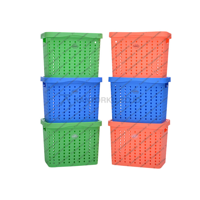 Keranjang plastik serbaguna Shinpo SIP 257 untuk penyimpanan sayuran, buah, dan perlengkapan rumah tangga – tahan lama dan ringan dari KANTORKU.