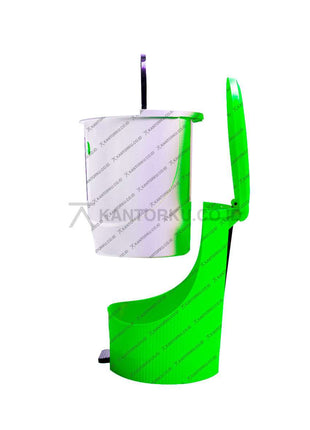 Tempat sampah Shinpo 715 warna abu elegan dengan pedal kaki ergonomis dan tutup rapat – Kantorku.co.id