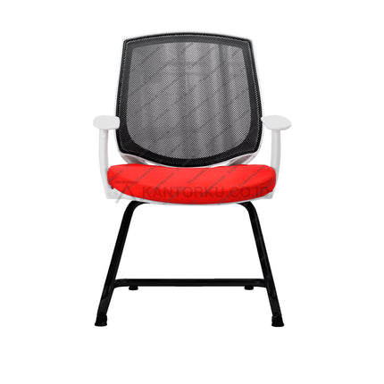 Kursi hadap Savello Sirro Pro VT1 powder coating putih – Kantorku