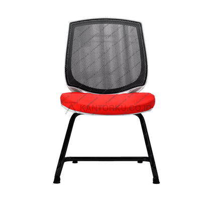 Kursi hadap Savello Sirro Pro V powder coating putih – Kantorku