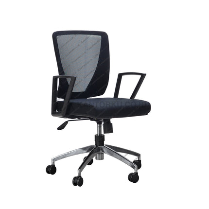 Kursi kerja Savello desain ergonomis dengan kaki aluminium – kantorku.co.id