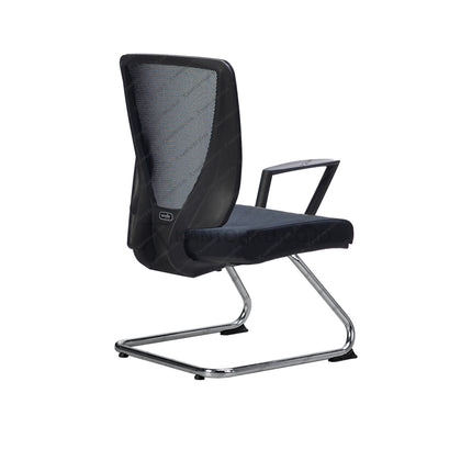 Kursi Savello kaki cantilever chrome ergonomis – kantorkudotcodotid