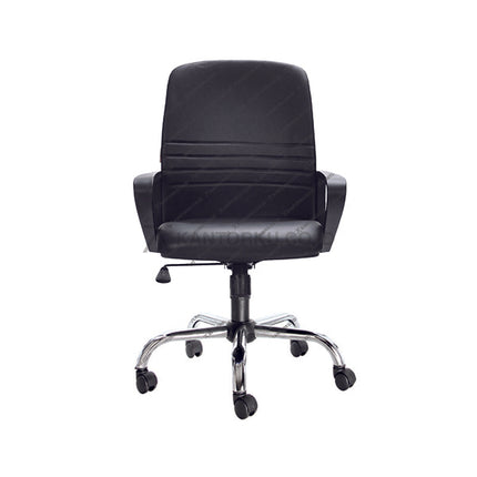 Kursi kantor berdesain minimalis dengan kaki berbahan aluminium
