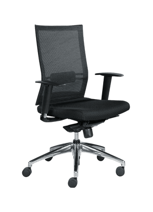 Ergonomic chair FIRM SKIN dengan fitur penyesuaian posisi duduk ideal. Tersedia di Kantorku.co.id