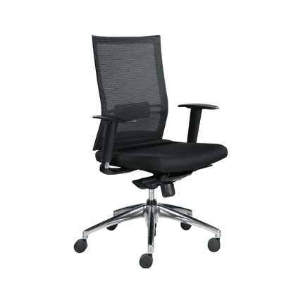 Ergonomic chair FIRM SKIN dengan fitur penyesuaian posisi duduk ideal. Tersedia di Kantorku.co.id