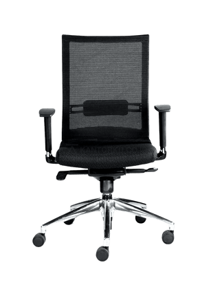 Kursi kantor FIRM SKIN ergonomis untuk kenyamanan kerja jangka panjang. Tersedia di Kantorku.