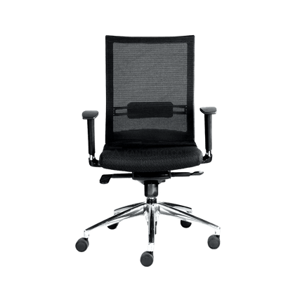Kursi kantor FIRM SKIN ergonomis untuk kenyamanan kerja jangka panjang. Tersedia di Kantorku.