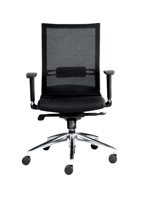 Kursi kantor FIRM SKIN ergonomis untuk kenyamanan kerja jangka panjang. Tersedia di Kantorku.