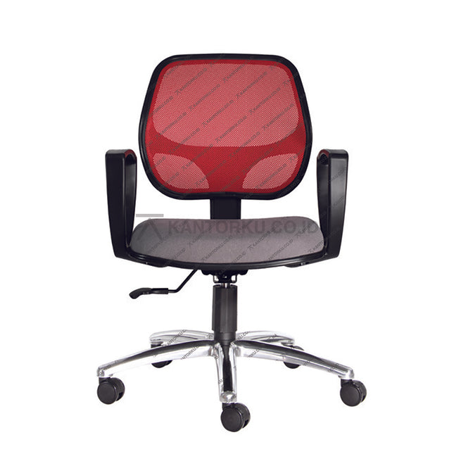 Kursi kantor ergonomis dengan sandaran jaring dan penyesuaian tinggi kursi