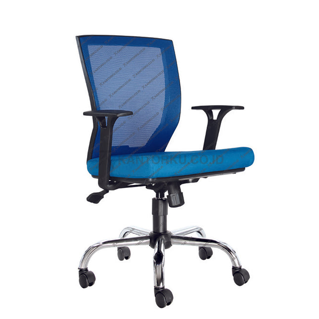 Kursi kantor sandaran jaring dengan sandaran dan roda